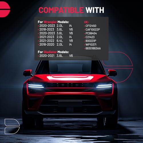 2 PCS Cabin Air Filters with Activated Carbon Compatible with Jeep Wrangler 2018