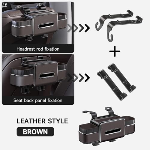 6-in-1 Car Headrest Backseat Organizer, Back Seat Car Organizer and Storage