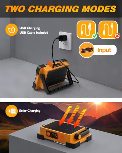 120W Solar Rechargeable 144 LED Work Light