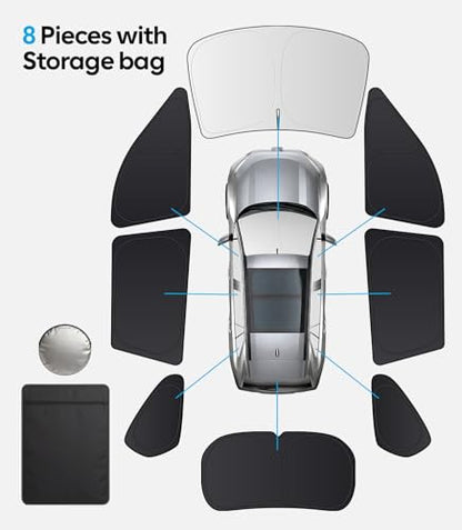 2026 8PC Full Set Window Sunshade for Toyota RAV4 2019 (8 Count)
