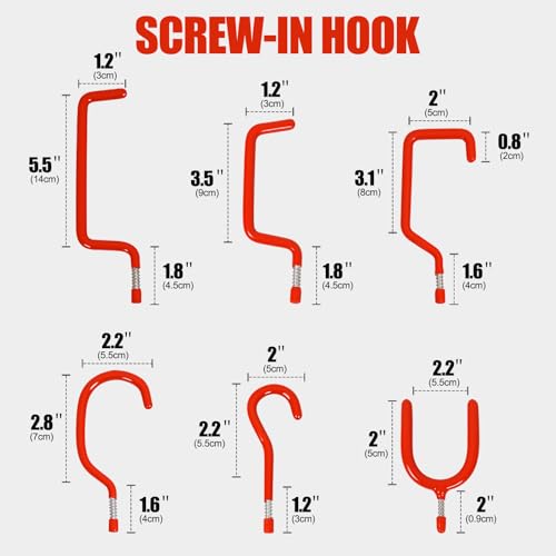 Garage Hooks Heavy Duty (6 Count)