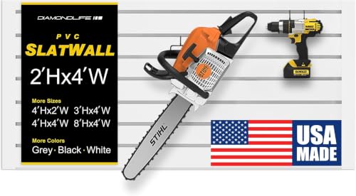 Heavy Duty 2'H x 4'W PVC Garage SlatWall Storage System