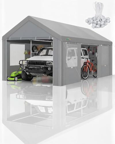 12x20 FT Heavy Duty Carport with Galvanized Frame