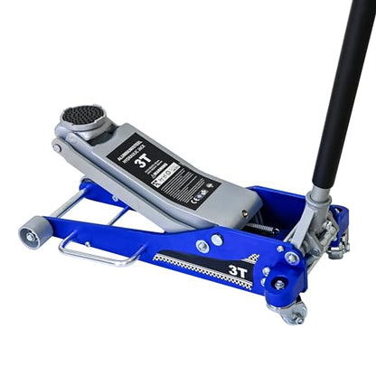 6600lbs 3Ton Aluminum Steel Floor Jack Dual Piston Hydraulic Car Jack
