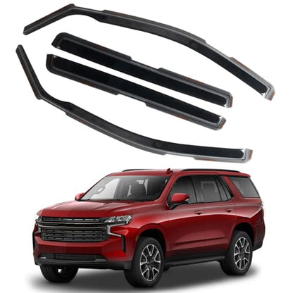 in Channel Rain Guards Fit for Chevrolet Chevy Suburban 2021 (4 Count)