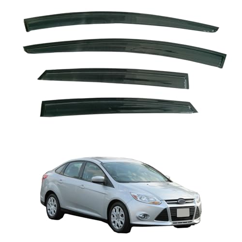 Outside Rain Guards Compatible with Ford Focus Sedan 12 (4 Count)