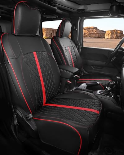 for Jeep Wrangler Leather Custom Car Seat Covers Full Set 4 Door