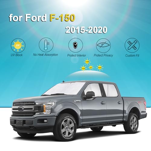 6pcs Thicken Full Window Sun Shades for Ford F