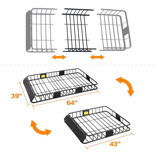 Roof Rack Basket with Extension