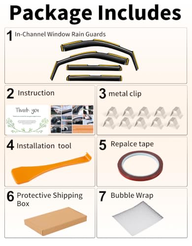in Channel Window Rain Guards for Chevy Silverado (4 Count)