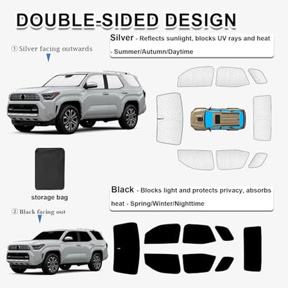 Thicken Sun Shade Custom Fit for Toyota 4Runner 2025 2026 Accessories