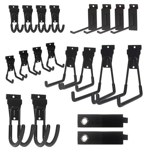 20 PCS Slatwall Accessories Kit for Garage Rooms Shops Storage Organizing Display