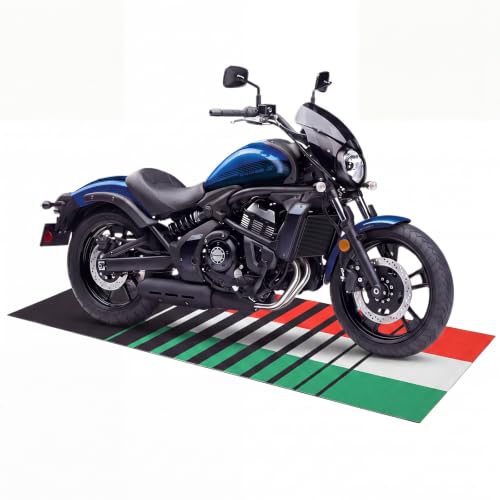Motorcycle Mat Garage Floor Rug Washable Parking Mats for Garage Floors Non Slip Oil Absorbent Pad Rubber Backing Layer Protects Floor