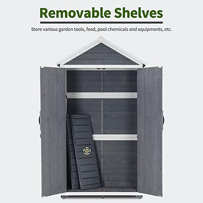 Outdoor Storage Cabinet with 2 Shelves