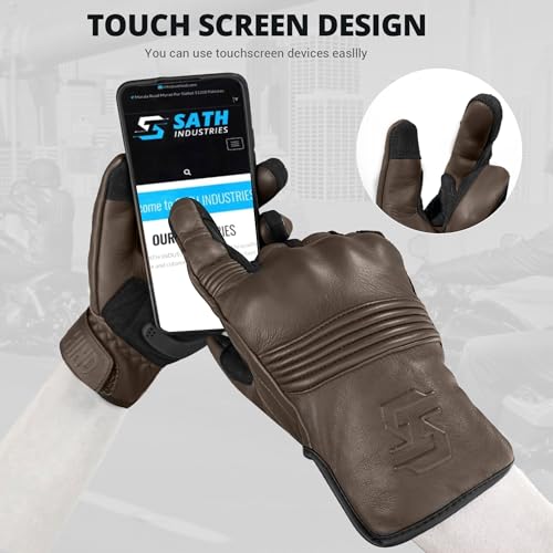 Leather Motorcycle Gloves for Men and Women