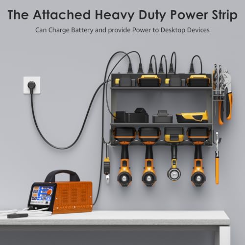 Wall Mount Modular Tool Charging Organizer (7.9 Count)