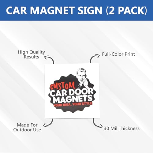 Custom Car Magnet Signs for Advertising and Promotion (2 Count)