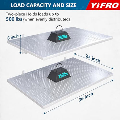 2 Pack 2x3ft Heavy Duty Garag e Wall Shelving (24 System)