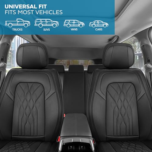 Curated Mosaic Leather Seat Covers for Cars & SUVs (2 Count)