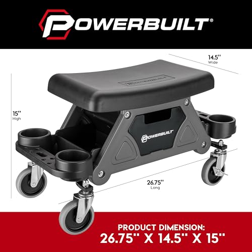 Heavy Duty Utility Rolling Seat Upgraded with Padding