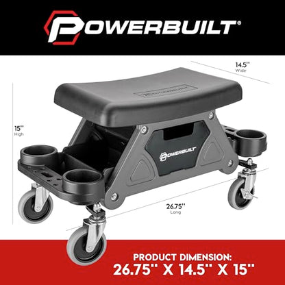 Heavy Duty Utility Rolling Seat Upgraded with Padding