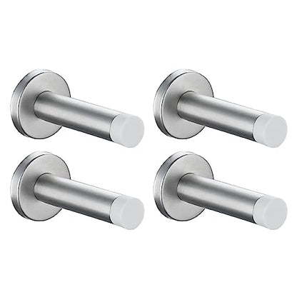 Door Stopper 304 Stainless Steel Thicken 1mm Sound Dampening Door Stop Bumper Wall Protetor 4 Pack (4 Count)