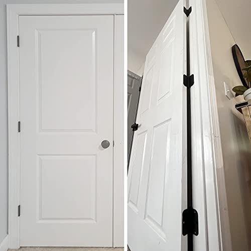 Rounded Matte Black Door Hinges 3.5 Inch 5 (30 Count)