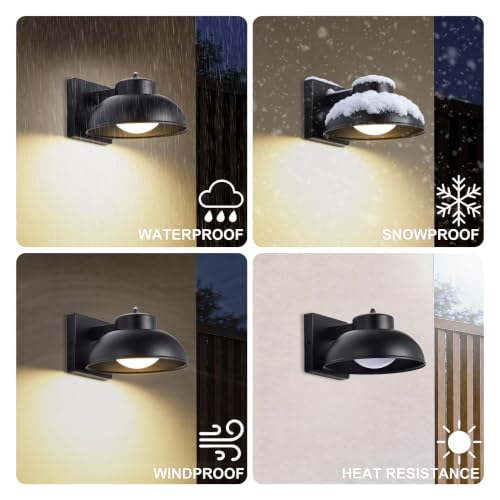 Black Exterior Light Fixtures (2 Count)