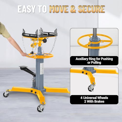 Dual Plunger Hydraulic Transmission Jack 1322lbs Capacity