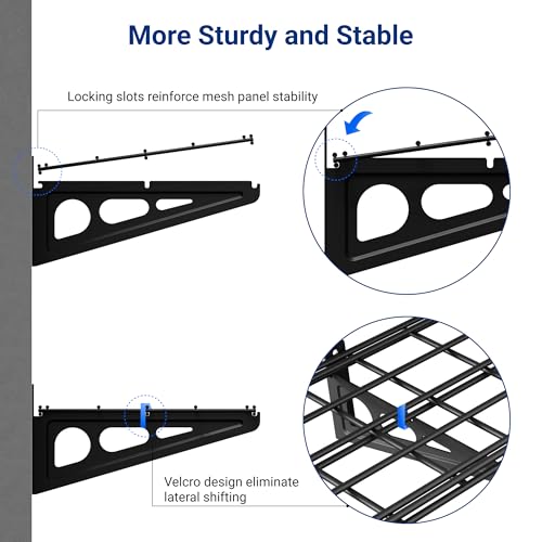 12-inch-by-72-inch Wall Shelf Garage Storage Rack Wall Mounted Floating Shelves,1x6ft,Black, 2-Pack, Classic Series (2 Count)