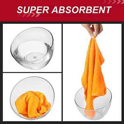 200 Pcs Microfiber Cleaning Cloth 16x16 Inch Microfiber Towels for Car Ultra Absorbent Cleaning Rags Reusable Lint Free Streak Free Detailing Towel for Car Washing Drying Dusting