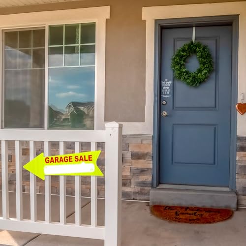 12 Pcs Garage Sale Signs with Stakes Double Sided (12 Count)