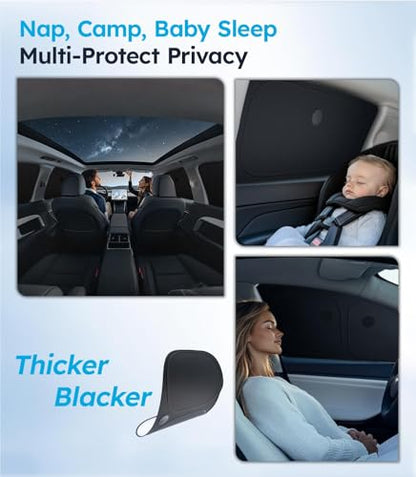 2026 Window Sunshades No Windshield for Tesla Model Y Juniper 2025 (7 Count)