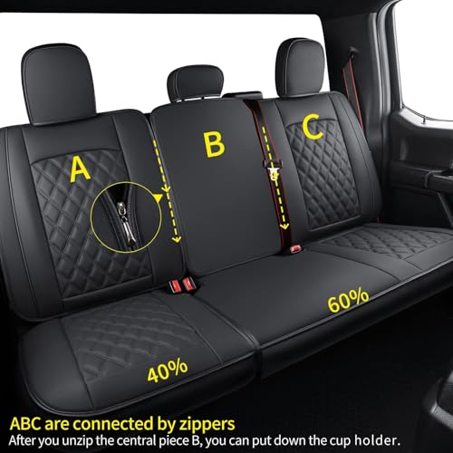 F150 Faux Leather Seat Covers Fit for 2015 (4 Count)
