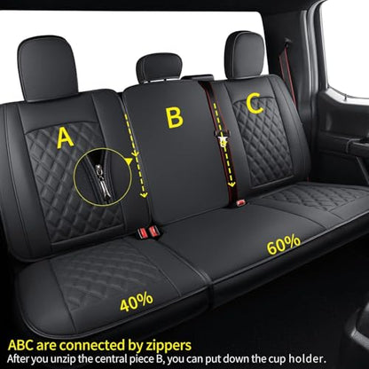 F150 Faux Leather Seat Covers Fit for 2015 (4 Count)