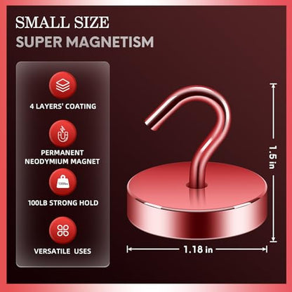Magnetic Hooks Steel Tube Design for Cruise (10 Count)