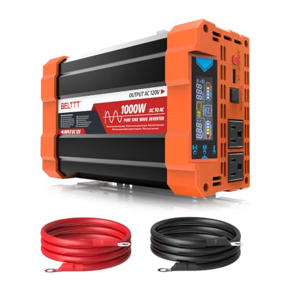 1000Watt Pure Sine Wave Inverter 12V DC to 120V AC