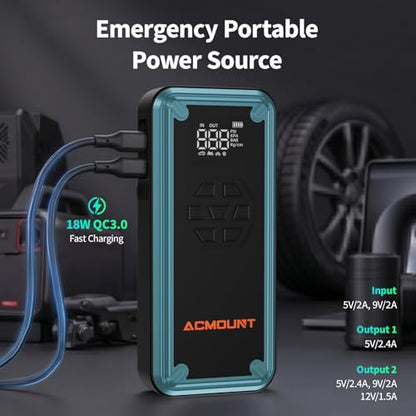 W160 5000A Jump Starter with Air Compressor 150PSI