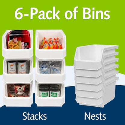 Large Stackable Plastic Storage Bins