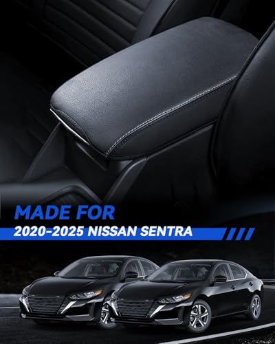 Armrest Cover for 2020 2021 2022 2023 2024 2025 Nissan Sentra Accessories Center Console Middle Lid Pad Protector for Car Elbow Rest