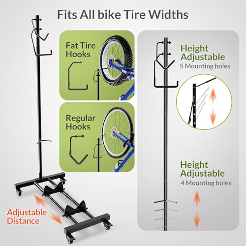 Vertical Bike Stand with Wheels