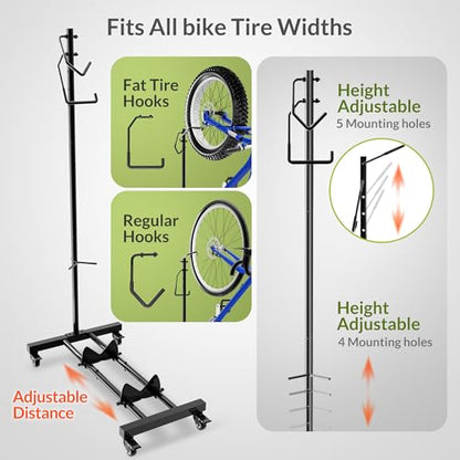 Vertical Bike Stand with Wheels