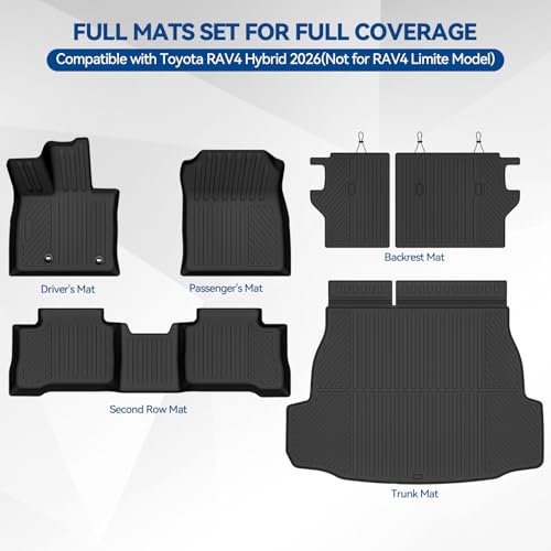 Custom Fit Floor Mats for Toyota RAV4 Hybrid 2026