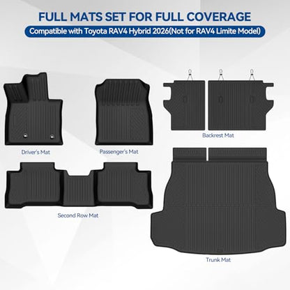 Custom Fit Floor Mats for Toyota RAV4 Hybrid 2026