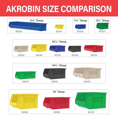 30235 AkroBins Plastic Storage Bins (6 Count)