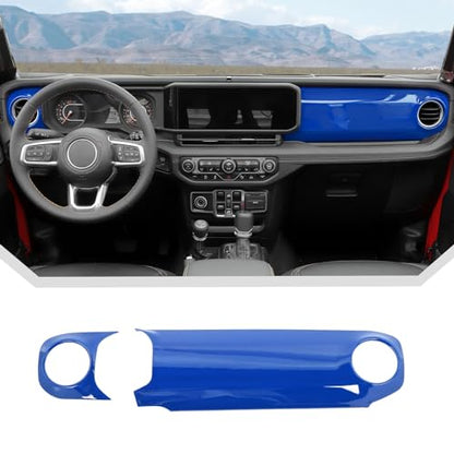 2pcs for 2024+ Jeep Wrangler JL Blue Interior Accessories Center Console Dash Panel Cover Trim