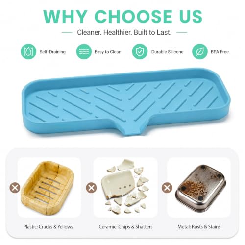 Silicone Soap Dish with Drain Spout