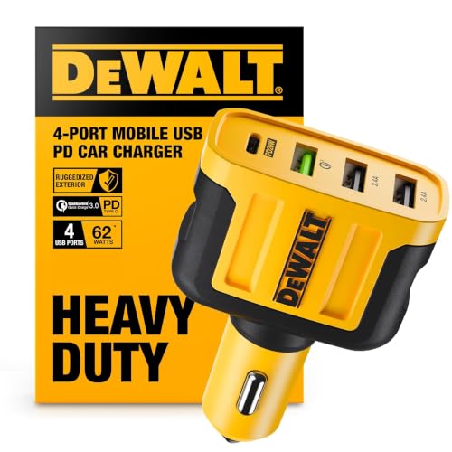 Heavy Duty 4 Port USB C Car Charger Multiport