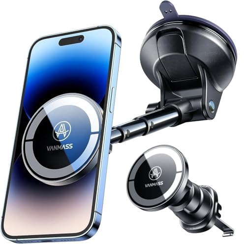 for MagSafe Car Holder [Dash+Windshield+Vent] Magnetic Phone Mount