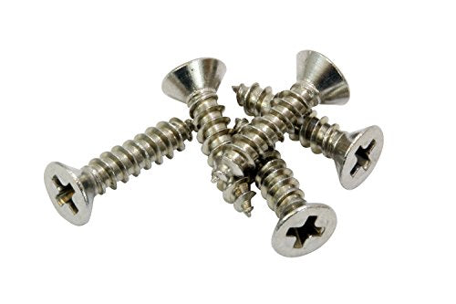 4 x 5 8" Stainless Steel Flat Head Phillips Wood Screw (100 Count)